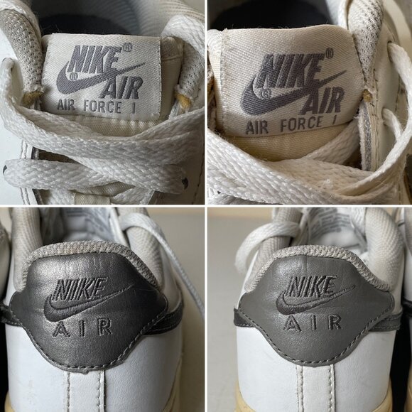 Nike Air Force 1 White Chrome Cream Sneakers Size 6 Youth EU 38.5 - Picture 11 of 16